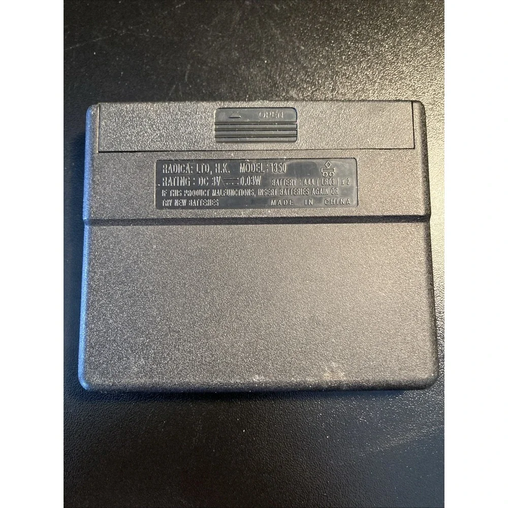Pocket Blackjack 21 Radica Hand Held‎ Electronic Game Model 1350 Tested Works